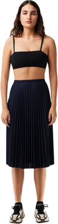 Lacoste Dames/Dames Plooi Polyester Midi Rok (Marineblauw)