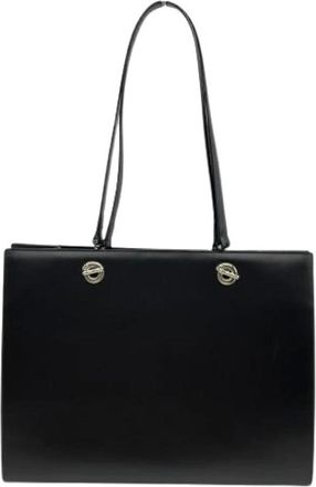 Cartier Pre-owned Tote Bags, female, Black, Size: ONE SIZE Pre-owned Vintage Leather Shoulder Bag