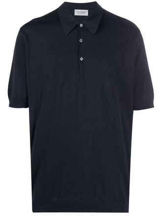 John Smedley short-sleeve polo shirt - men - Cotton - S - Blue