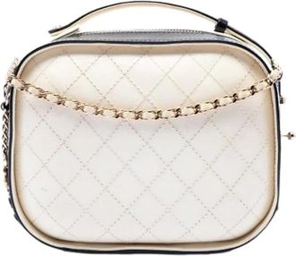 Chanel Pre-owned Vanity Case - Dames - Vintage Schoudertas - Wit - ONE Size - Leer - Vintage