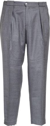 BRIGLIA 1949 Wide-Leg Stretch Virgin Wool Trousers With Double Pleats