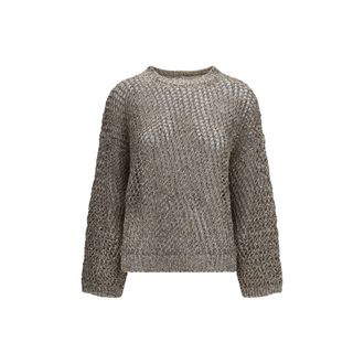 Brunello Cucinelli Beige Silk Womens Sweatshirt