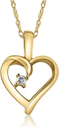 Pompeii3 Heart Shape Solitaire Diamond Pendant Necklace in 14k White Yellow or Rose Gold