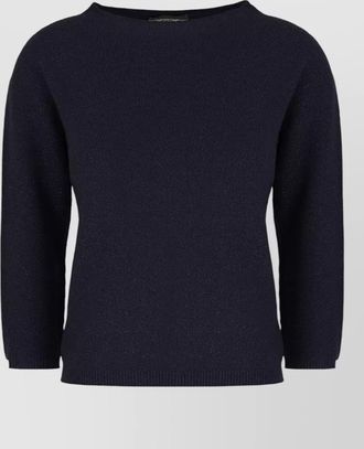 Fabiana Filippi cashmere silk textured boat neck long-sleeve sweater