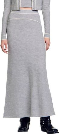 Sandro Wrap Knitted Skirt