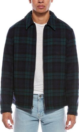Vince Plaid Sherpa-Lined Wool-Blend Jacket