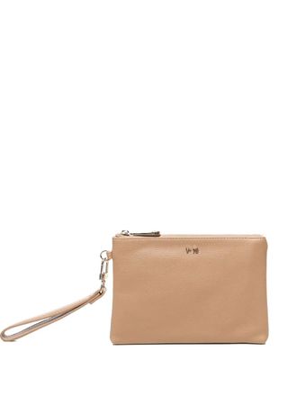 V° 73 logo-lettering clutch bag - Neutrals