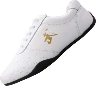 Generic Martial Arts Shoes, Unisex Lightweight Boxing Kung Fu Tai Chi Sport Child(White,5.5 UK)