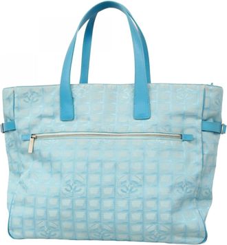 Chanel Blue Nylon Tote Bag (Pre-Owned)