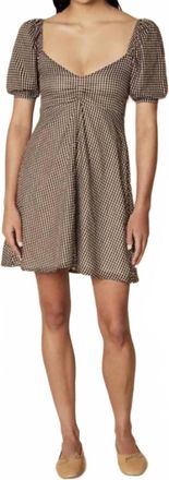 Faithfull The Brand Winslow Mini Dress In Solene Check - Cocoa