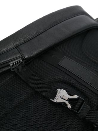 Piquadro leather laptop backpack - men - Calf Leather/Polyester - OS - Black
