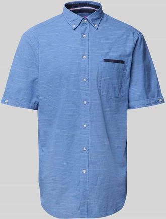 Christian Berg Freizeithemd mit Knopfleiste in Jeansblau, Gr&ouml;&szlig;e L