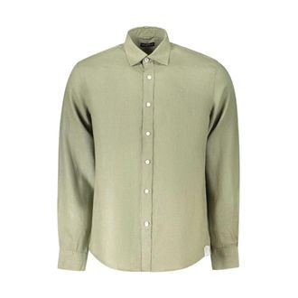 North Sails Linnen Overhemd met Lange Mouwen - Heren - Casual Overhemden - Groen - S - Linnen - Overhemden
