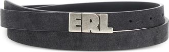 ERL Logo-buckle Leather Belt