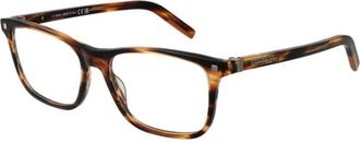 Ermenegildo Zegna Bruine Rechthoekige Optische Monturen met Demo - Heren - Brillen - Bruin - ONE Size - Accessoires