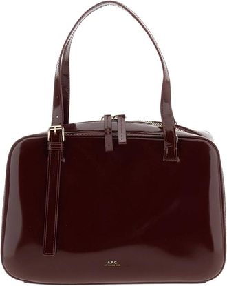 A.P.C. Virginie Box Bag - Dames - Handtassen - Rood - ONE Size - Katoen - Tassen