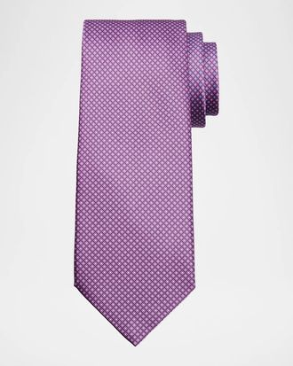 Stefano Ricci Men & apos;s Micro-Grid Silk Tie