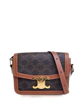 Celine 2020 Teen Triomphe Coated Canvas and Calfskin Triomphe crossbody bag - unisex - Fabric/Calf Leather/Artificial Leather - One Size