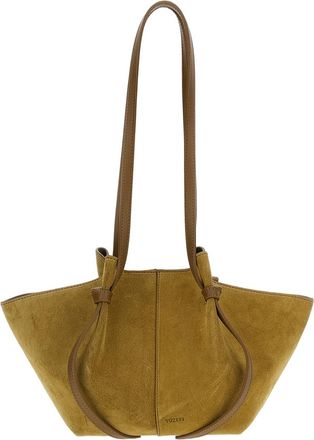 Yuzefi Olive Green Mochi Italian Suede Tote Bag
