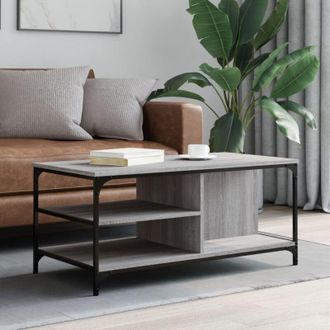 vidaXL Coffee Table Grey Sonoma 100x50x45 cm Engineered Wood vidaXL