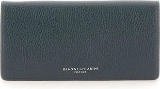 Gianni Chiarini Grain Portemonnee - Dames - Portefeuilles - Groen - ONE Size - Leer - Accessoires