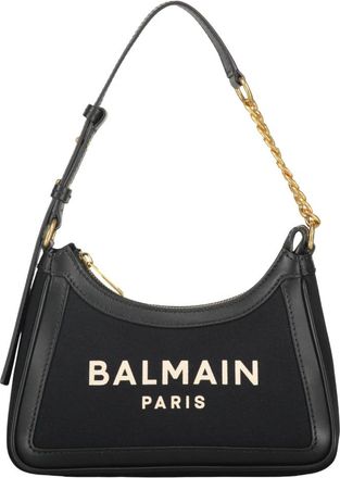 Balmain Elegante Schoudertas - Dames - Schoudertassen - Zwart - ONE Size - Katoen - Tassen