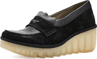 FLY London Bilz609fly Womens Flat Shoes Black : EU 41 (US Womens 10-10.5) M, Leather/Suede