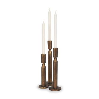 Mercana Declan Cast Metal Taper Candle Holder in Antiqued Brass at Nordstrom