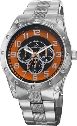 Joshua & Sons Multi-Function Black and Orange Mens Watch JS47OR