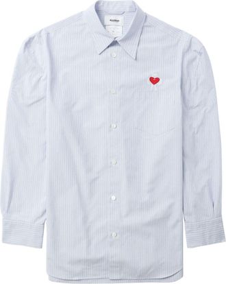 Doublet Robot Shoulder striped cotton shirt - men - Cotton - M - Blue