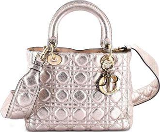 Dior Supple Lady Dior Bag Cannage Quilt Leather Medium satchel - Groen