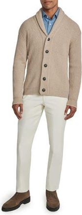 Jack Victor Stayner Recycled Cashmere Blend Shawl Collar Cardigan in Camel at Nordstrom Rack, Size Xx-Large