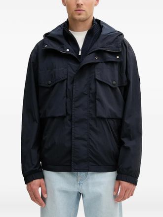 BOSS Piumino con cappuccio e logo - Blu