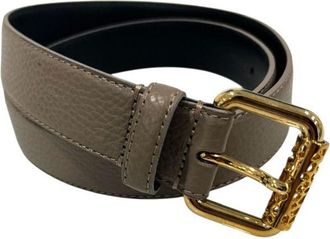 Borbonese Grey Leather Women Womens Belt