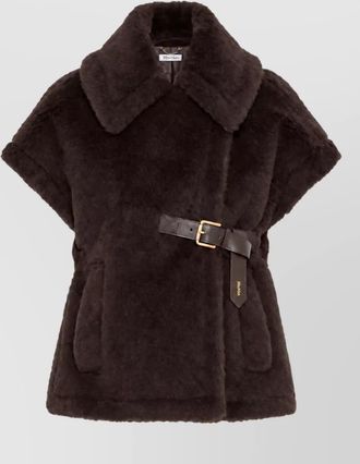 Max Mara silk blend cape
