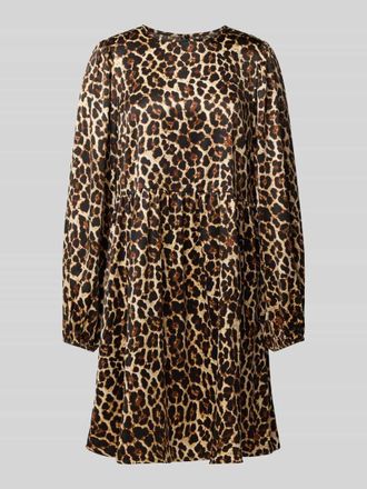 Pieces Minikleid mit Rundhalsausschnitt NEO in Schoko, Gr&ouml;&szlig;e XS