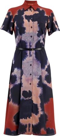 Altuzarra Abstract Print A-Line Midi Jurk - Dames - Shirt Kleedjes - Veelkleurig - XS - Polyester - Kleedjes