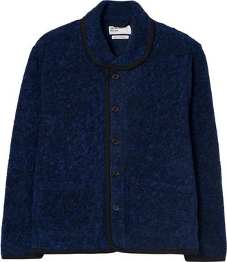 Universal Works Lancaster Jacket Boucl&eacute; Fleece - Heren - Jassen - Blauw - Maat: L Fleece
