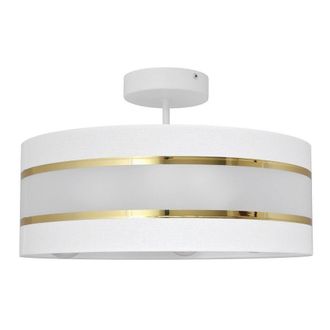 Netlighting Helen Cylindrical Ceiling Light White Gold 40cm