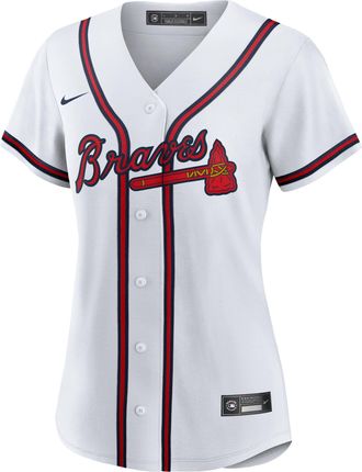 Nike Ozzie Albies Atlanta Braves Nike Womens MLB Replica Jersey in White | T773AWWHAW7-A01