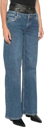 SIMKHAI Dames, Jeans, Blauw, Maat: W25 Leer