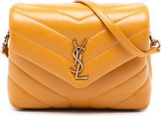 Saint Laurent Pre-owned Womens Toy Matelasse Leather Monogram Loulou Crossbody - Orange - One Size