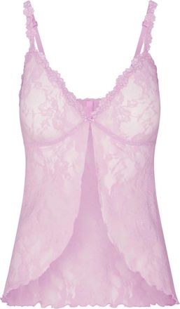 SKIMS Stretch-lace Babydoll top - Light Pink - M (UK12-14)