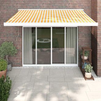 vidaXL Furniture Limited - Toldo Retr&aacute;ctil Aluminio Y Tela Amarillo Y