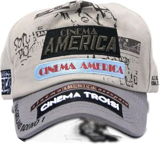 Paly Hollywood Cappello da baseball con visiera curva - Grigio