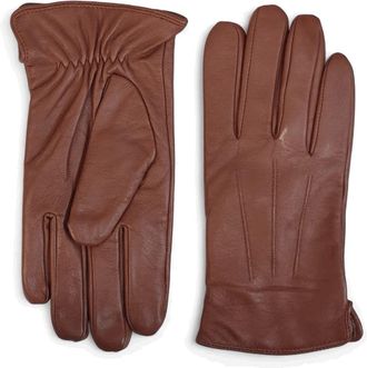 TruClothing Sheepskin Leather Gloves Wool Lined Elastic Wrist