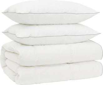 vidaXL Juego De Edred&oacute;n 90% Plum&oacute;n De Ganso Fulda 3 Uds. 135 X 220 Cm Vidaxl
