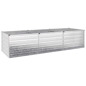 vidaXL Cama De Jard&iacute;n Elevada Plateado 240 X 80 X 55 Cm Galvanizado Vidaxl
