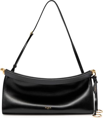 Alaia East West Medium Leather Shoulder bag - Black - One Size