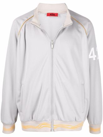 424 zipped track jacket - men - Polyester - S - Neutrals